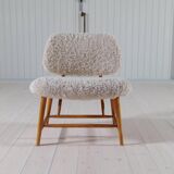 "Teve" Modern Mid-Century Chair in Lambskin/Shearling by Alf Svensson, Sweden, 1955