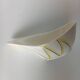 1950 SALINS service Aurore model yellow and black striped soup plates dish ravier