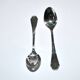 Ercuis lot de 2 cuillères à café moka Trianon en métal argenté ruban croisé 11 cm