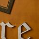 Letters old sign industrial zinc