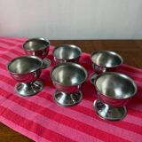 Set of 6 stainless steel egg cups