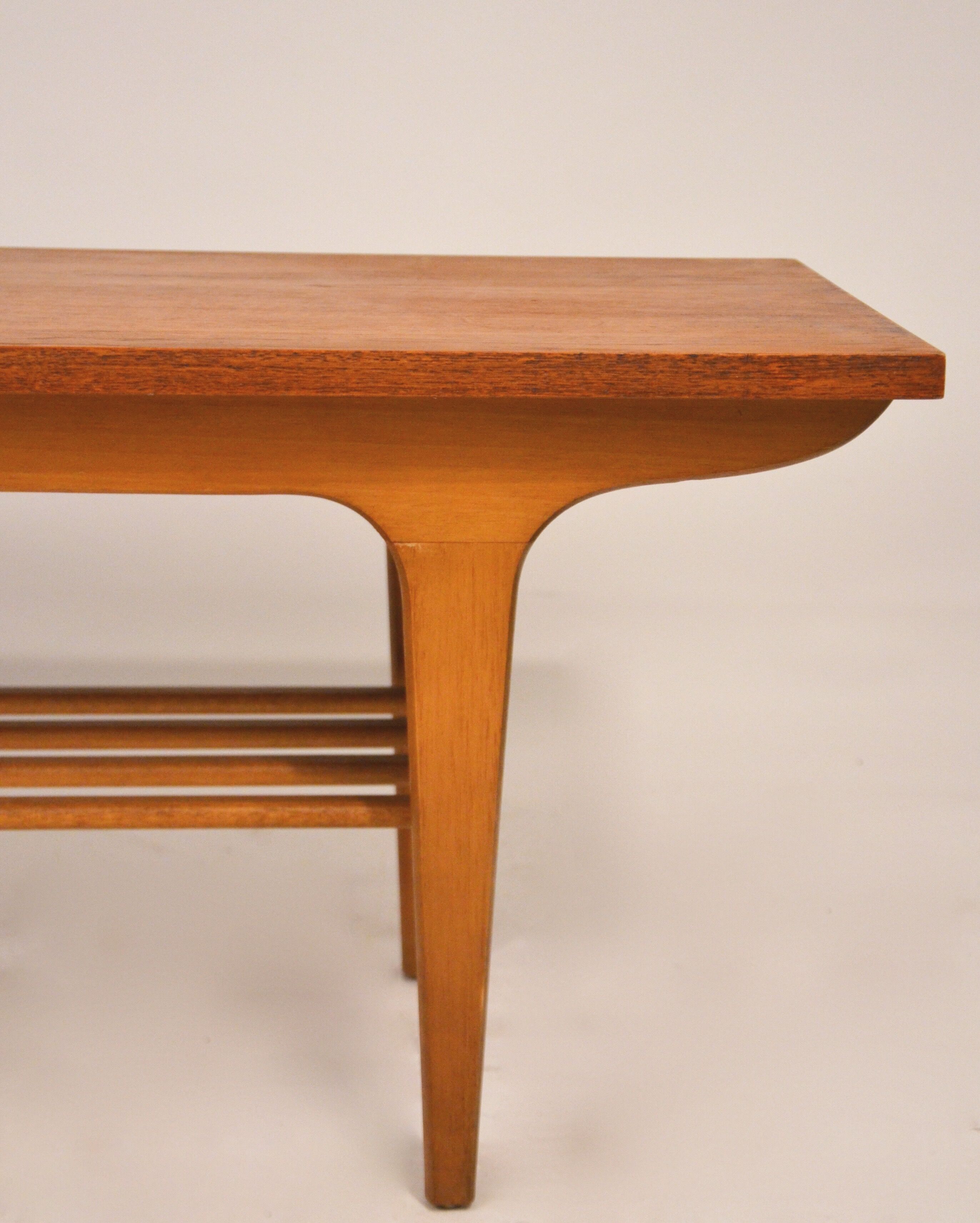 Scandinavian coffee table honey teak