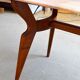 Italian dining table with sculptural beech base and pink marble, 1950s