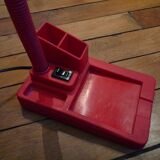 Lampe du bureau porte crayons rouge IMQ vintage italien 80s