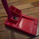 Lampe du bureau porte crayons rouge IMQ vintage italien 80s