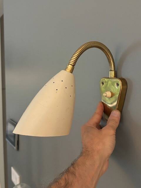 2 appliques laiton orientables - Danemark années 50/60