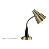 Table / Desk Lamp Model 600/5 by Gemi — Swedish Modernism in Black & Brass, 1960s