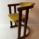 Art Deco armchair in wood and velvet