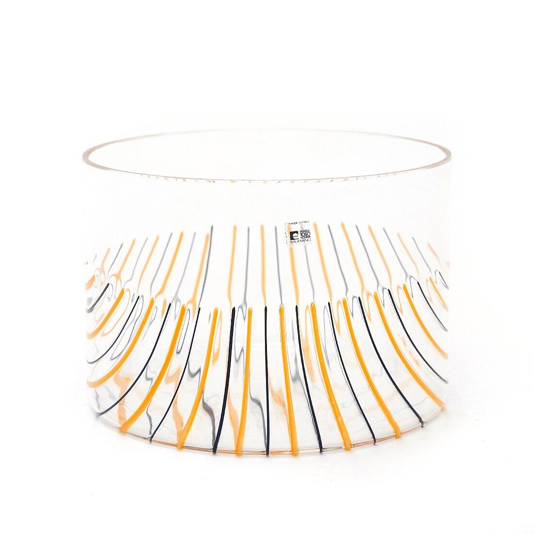 Transparent striped vase by Rosanna Toso for Fratelli Toso, 1970s.