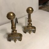 Brass chenets