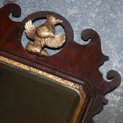 Antique Chippendale Wall Mirror in Gilded Wood with Phoenix, 1760s