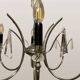 Mid-Century modernist chandelier in chrome and crystal by Gaetano Sciolari, 1970s