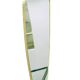 Mid-Century Irregular Shape Mirror with Hammered Brass Frame