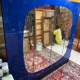 Vintage blue mirror wardrobe from the 70s.