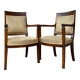 Pair of mahogany armchairs Empire XIXth century