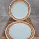 Lot de 2 assiettes plates Sarreguemines décor orange vintage