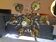 Chandelier in glass and brass 1960