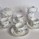 Pillivuyt porcelain tea or coffee service, floral model, Paris exhibition 1900