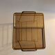 Magazine holder table in gold metal 1950 vintage