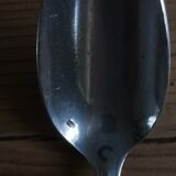 Set of 10 small silver metal spoons