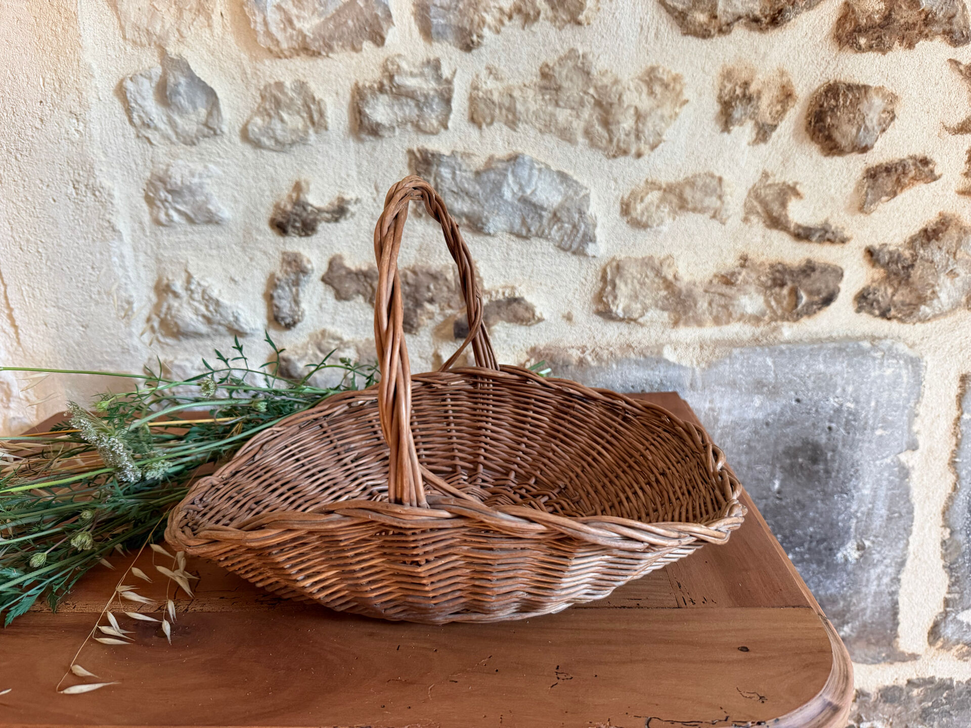 Vintage wicker basket