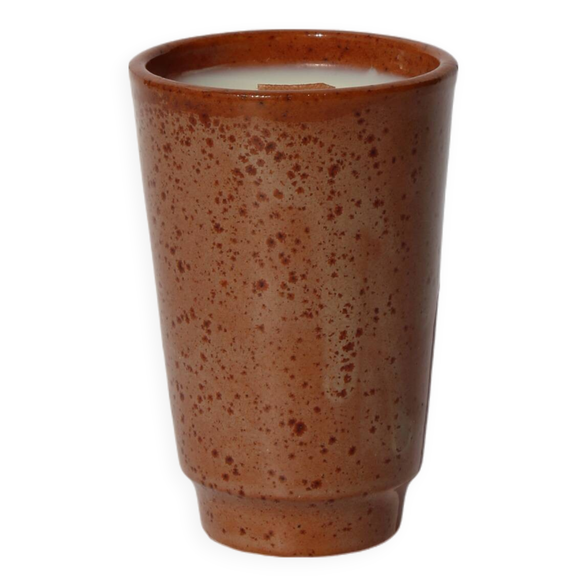 Speckled Stoneware Goblet Candle