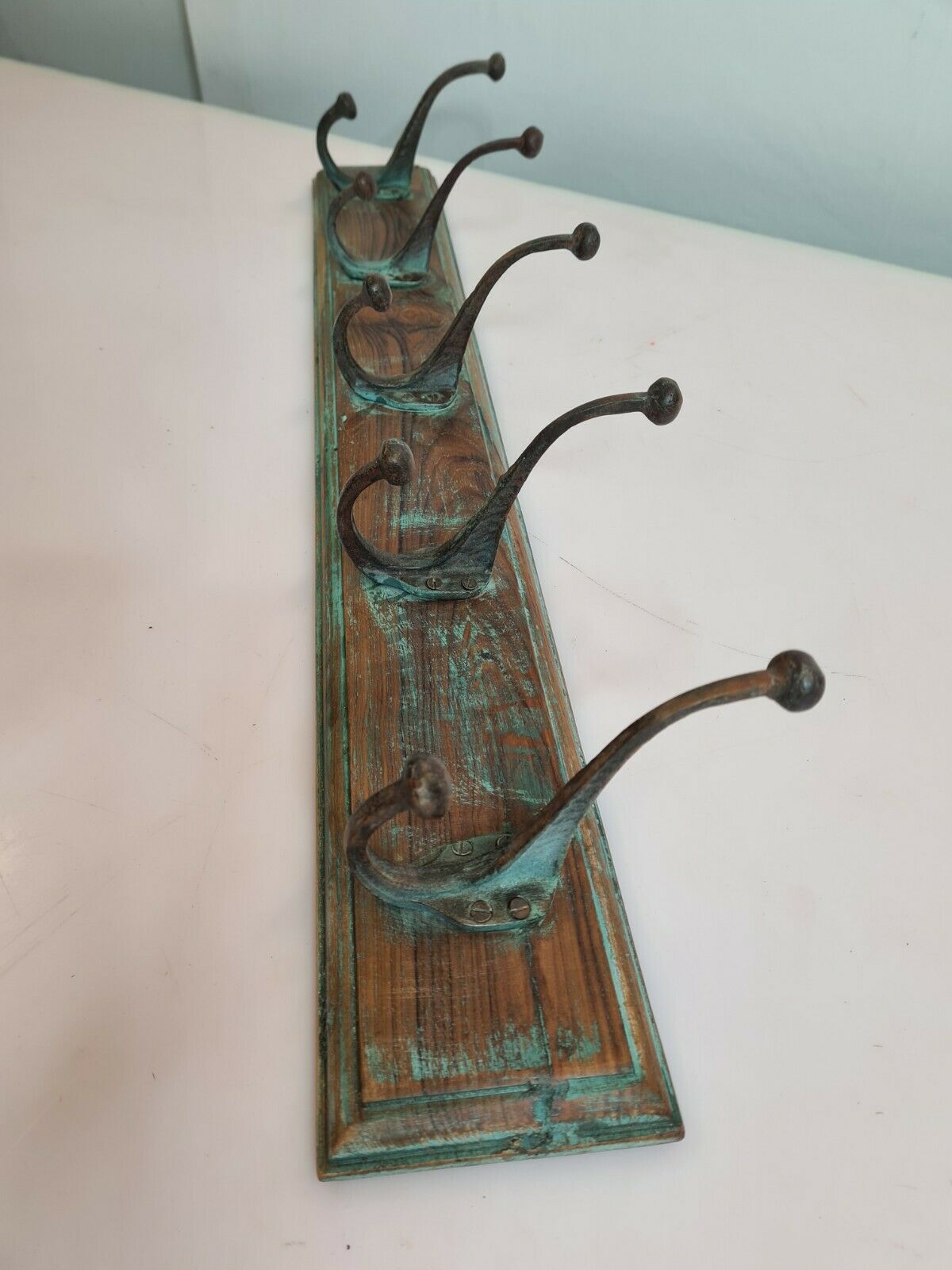 Wooden school coat rack