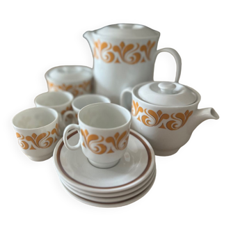 Vintage porcelain coffee service, Richard GINORI, 11 pieces