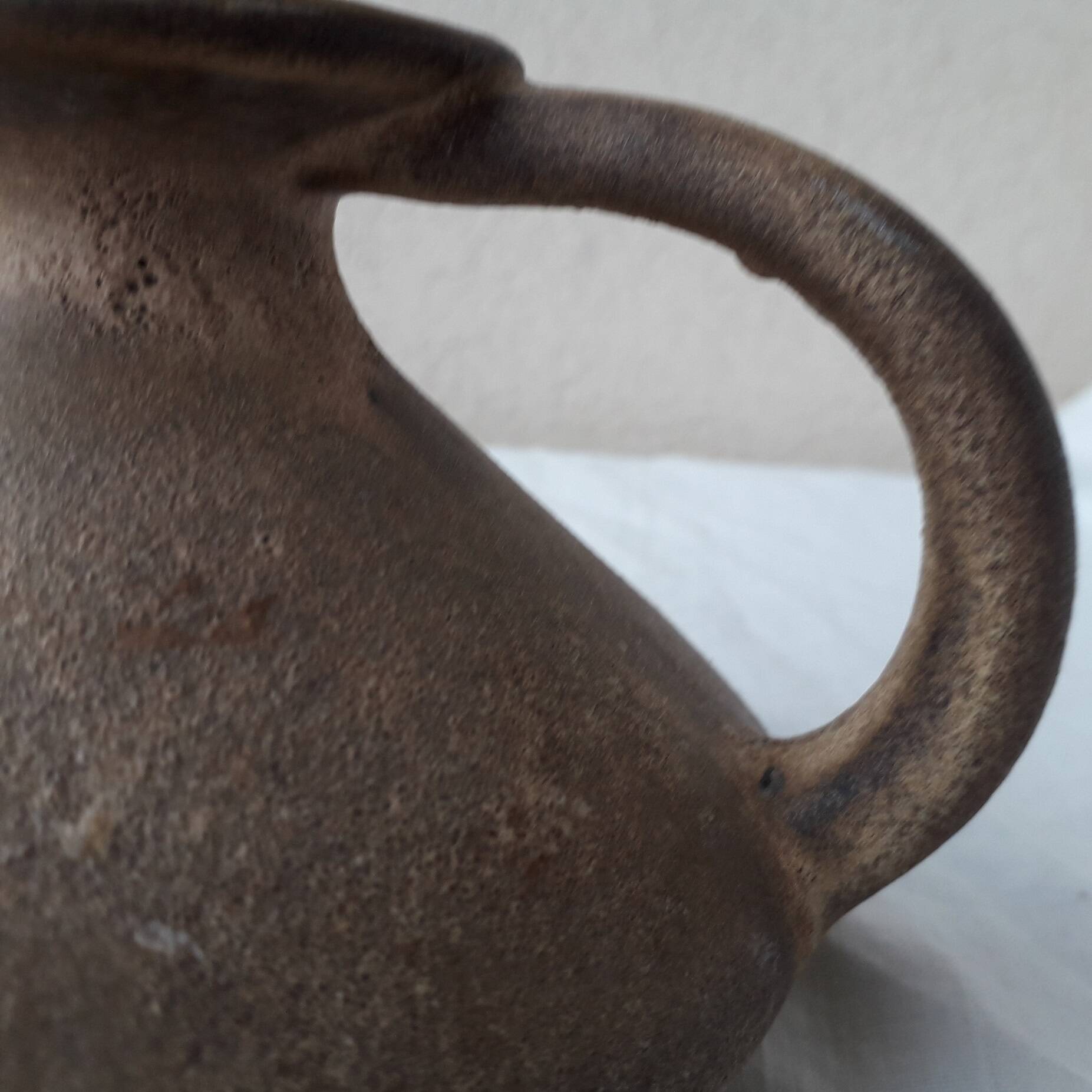 Ceramic candlestick signed