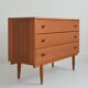 Vintage 1950s 3-drawer chest of drawers