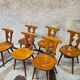 Set of 6 chairs brutalist bistro Bombenstabil year 1960