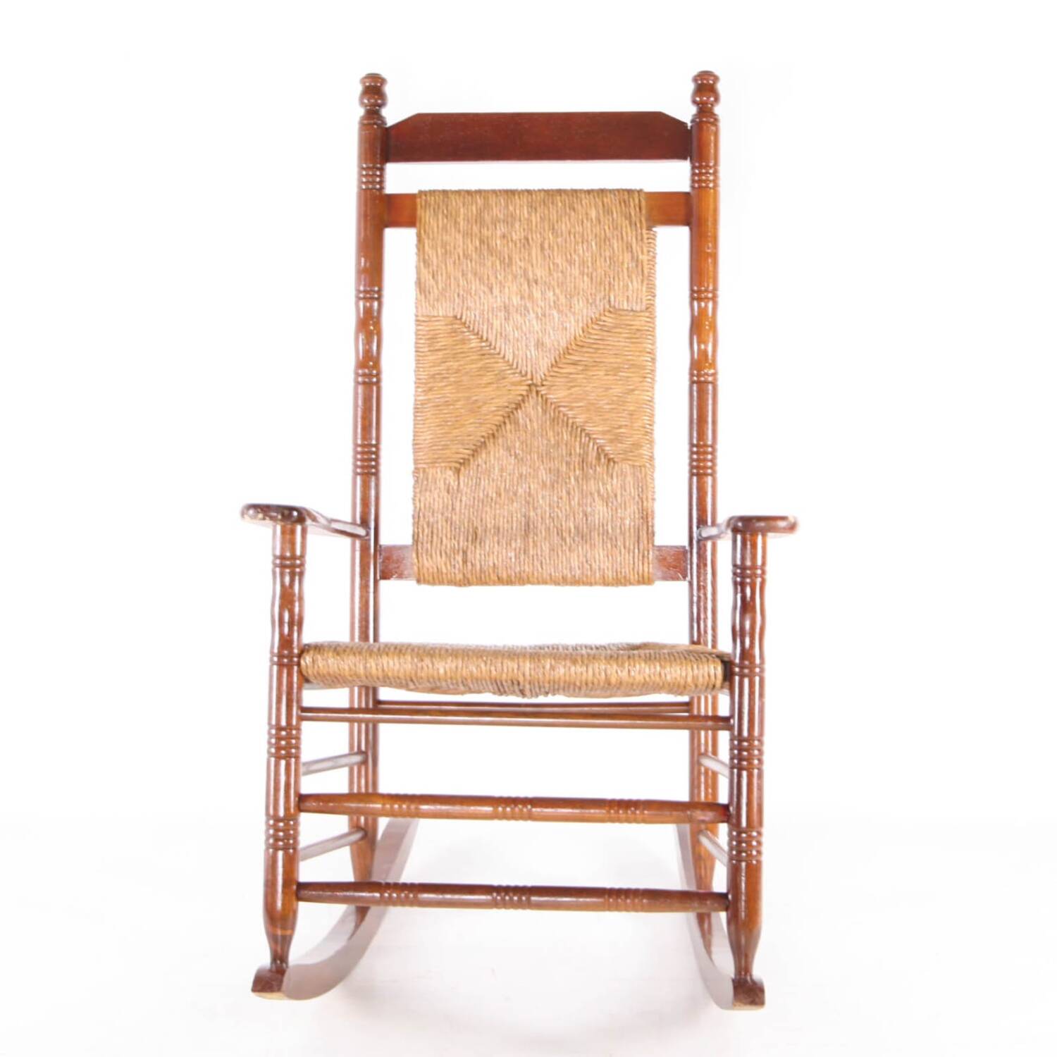 Straw rocking chair
