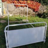 Old white metal bed 1900
