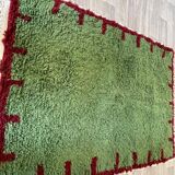 Traditional handmade pure wool rug, green, size 150 x 250 cm