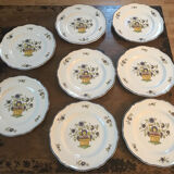 Lot de 8 assiettes Voeux Delft Saint Amand