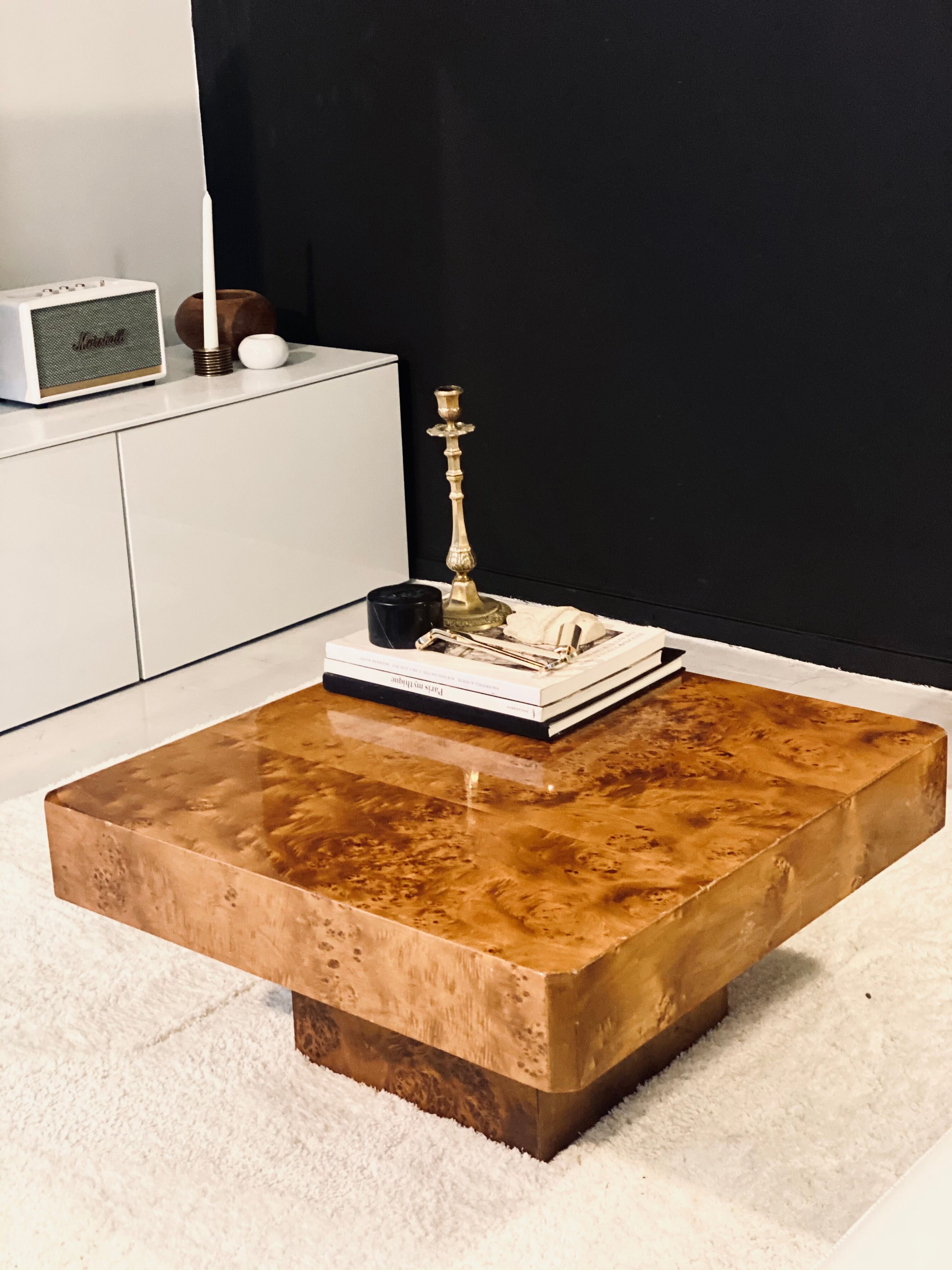 Elm magnifying glass coffee table