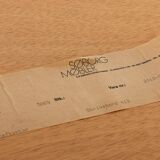 Scandinavian dining table in mahogany stamped Søborg Møbler, Christian Hvidt.