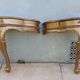 Golden patinated wall consoles
