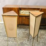 Vintage Schaub Lorenz Enfilade Hifi with its Two Speakers
