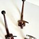Pateres vintage metal patina