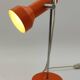 Lampe métal orange année 70