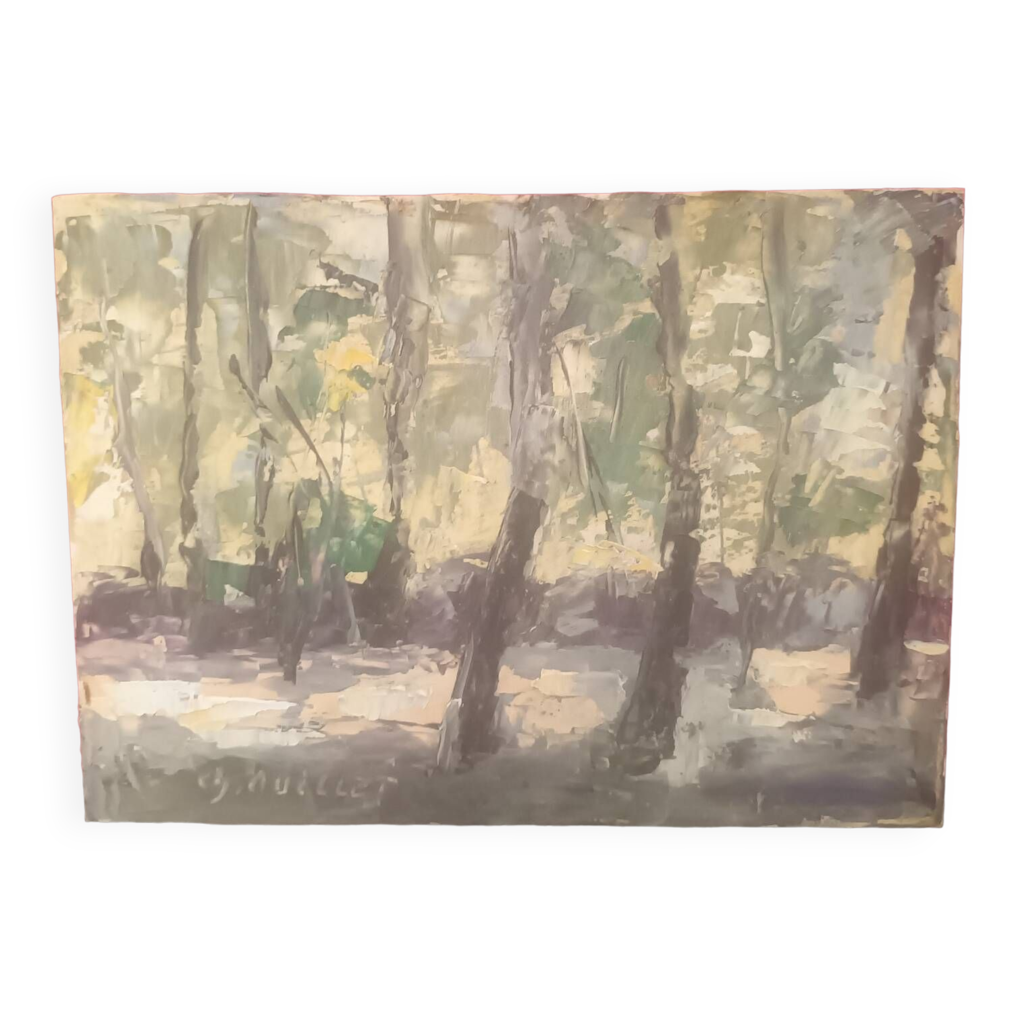 Landscape painting signed Quillet