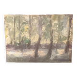 Landscape painting signed Quillet