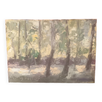 Landscape painting signed Quillet