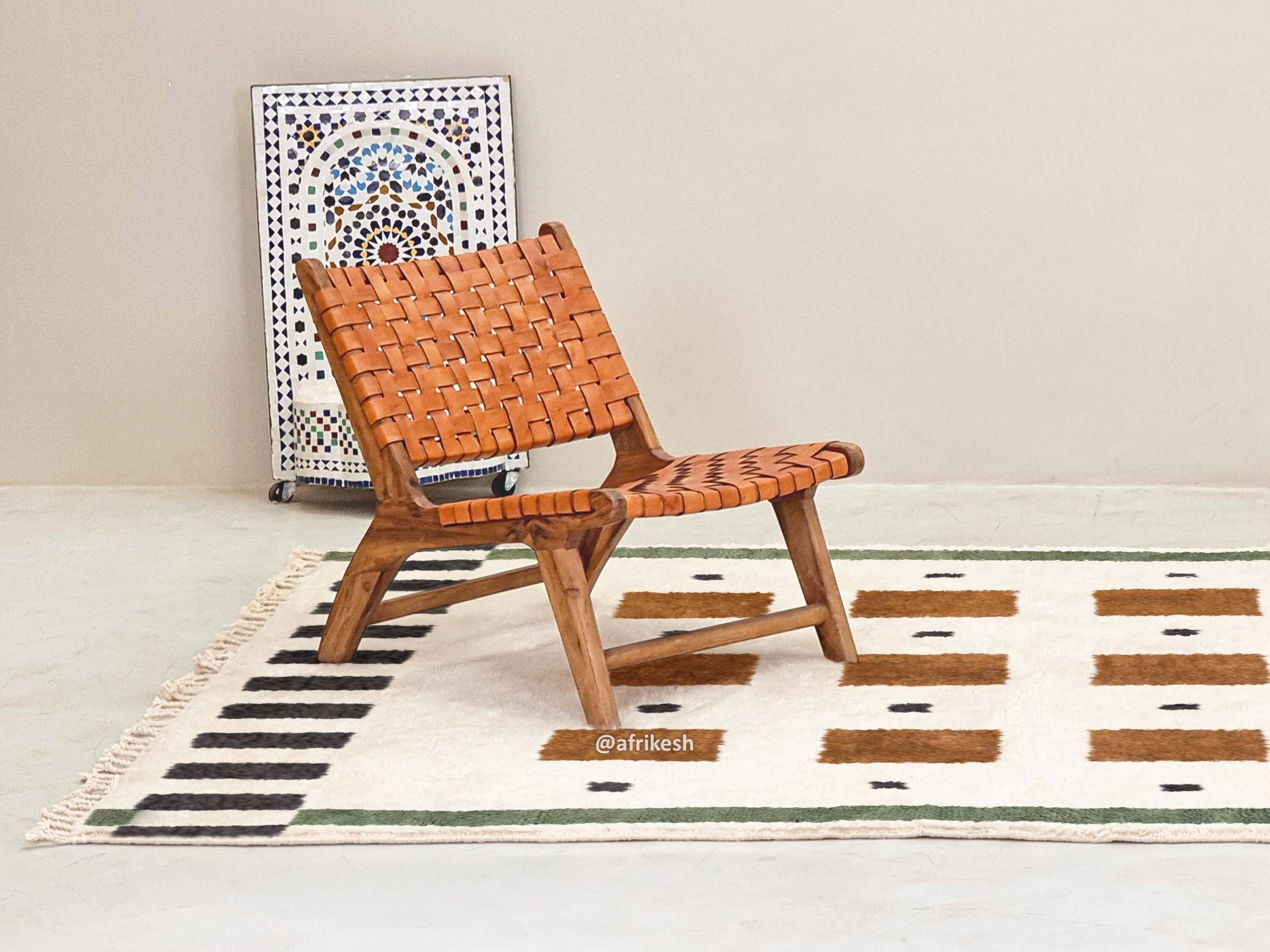 Tapis en laine marocain, tapis beni ouarain