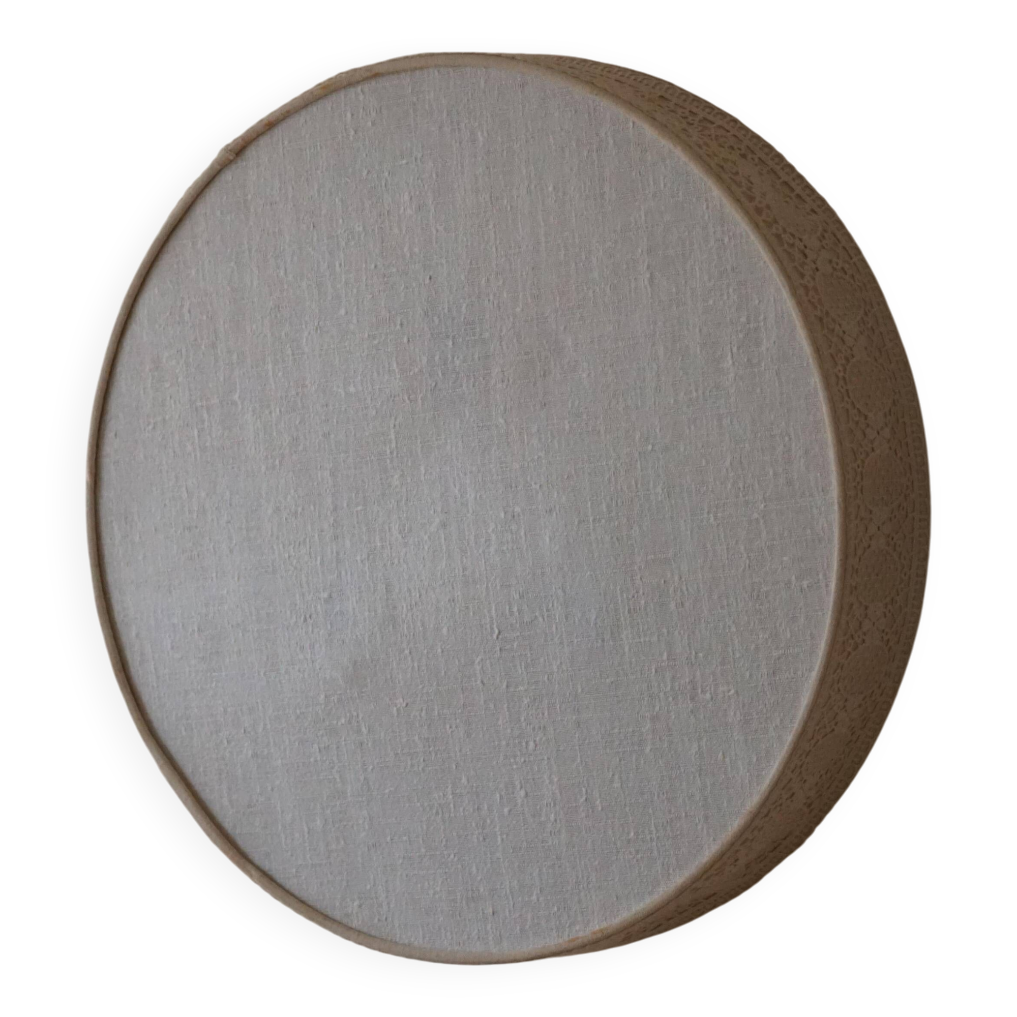 Mid-century modern wall sconce and ceiling light in linen and lace, Sweden, 1950s.