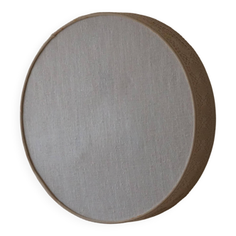 Mid-century modern wall sconce and ceiling light in linen and lace, Sweden, 1950s.