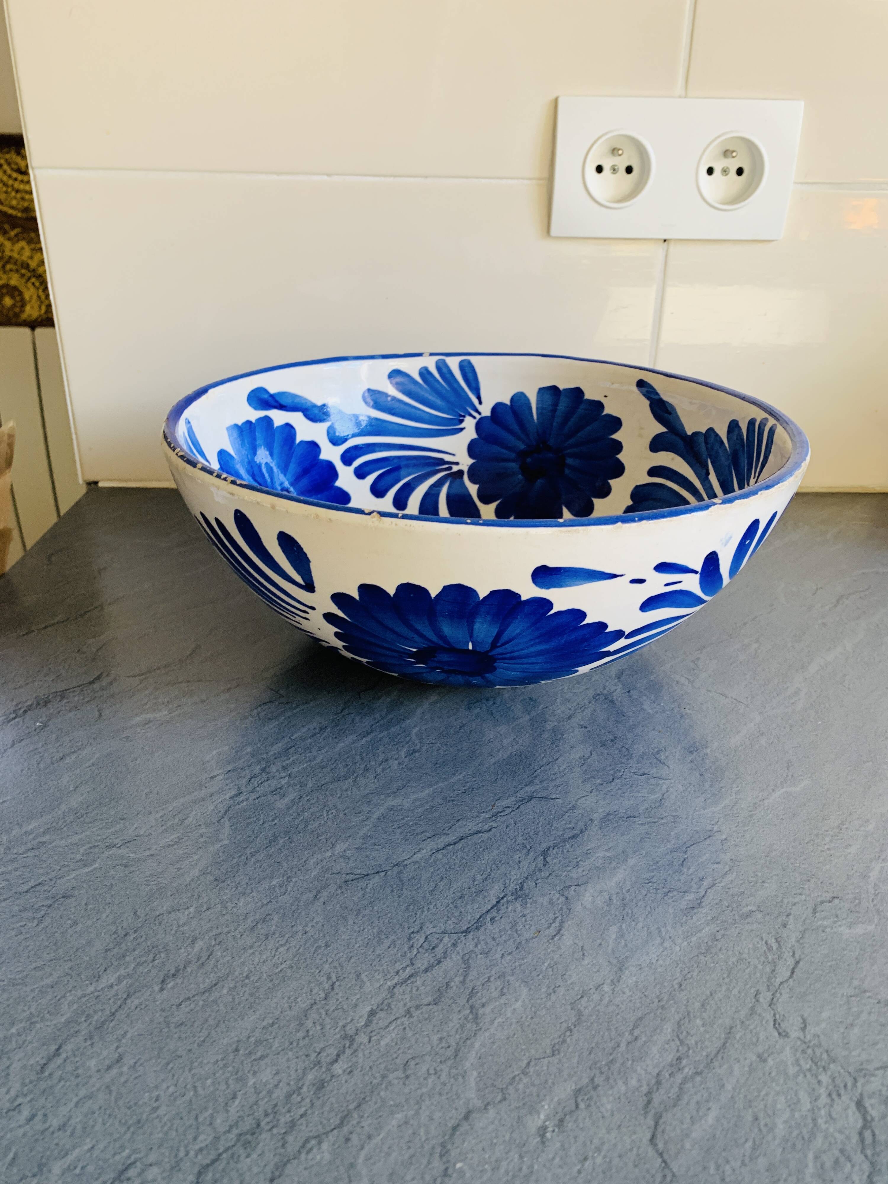 Vintage Italian ceramic salad bowl