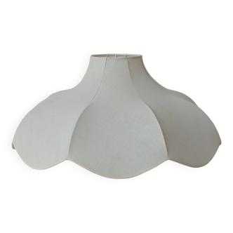 Abat-jour fleur en tissu blanc
