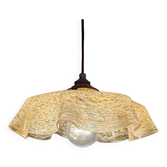 Old Clichy glass pancake pendant light